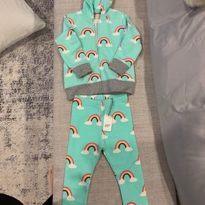 Monica + Andy Rainbow sweatsuit- NWT- 12-18 months
